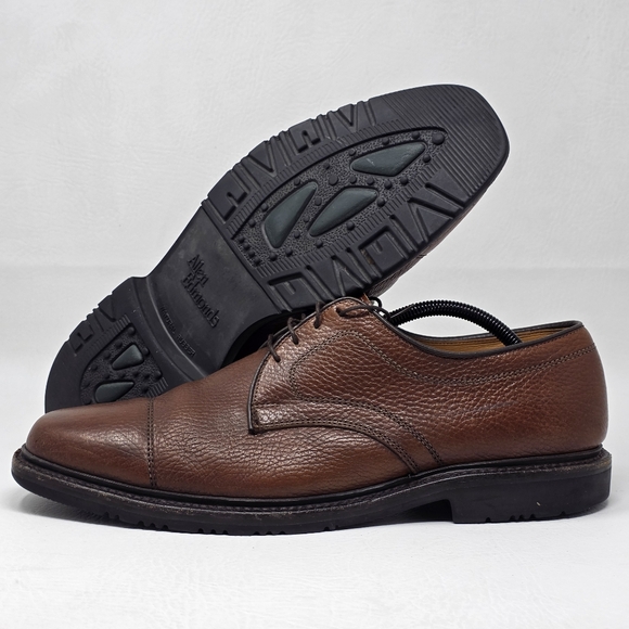 Allen Edmonds Becker Brown Leather Cap Toe Dress Oxfords Shoes Men's Size 12 B
